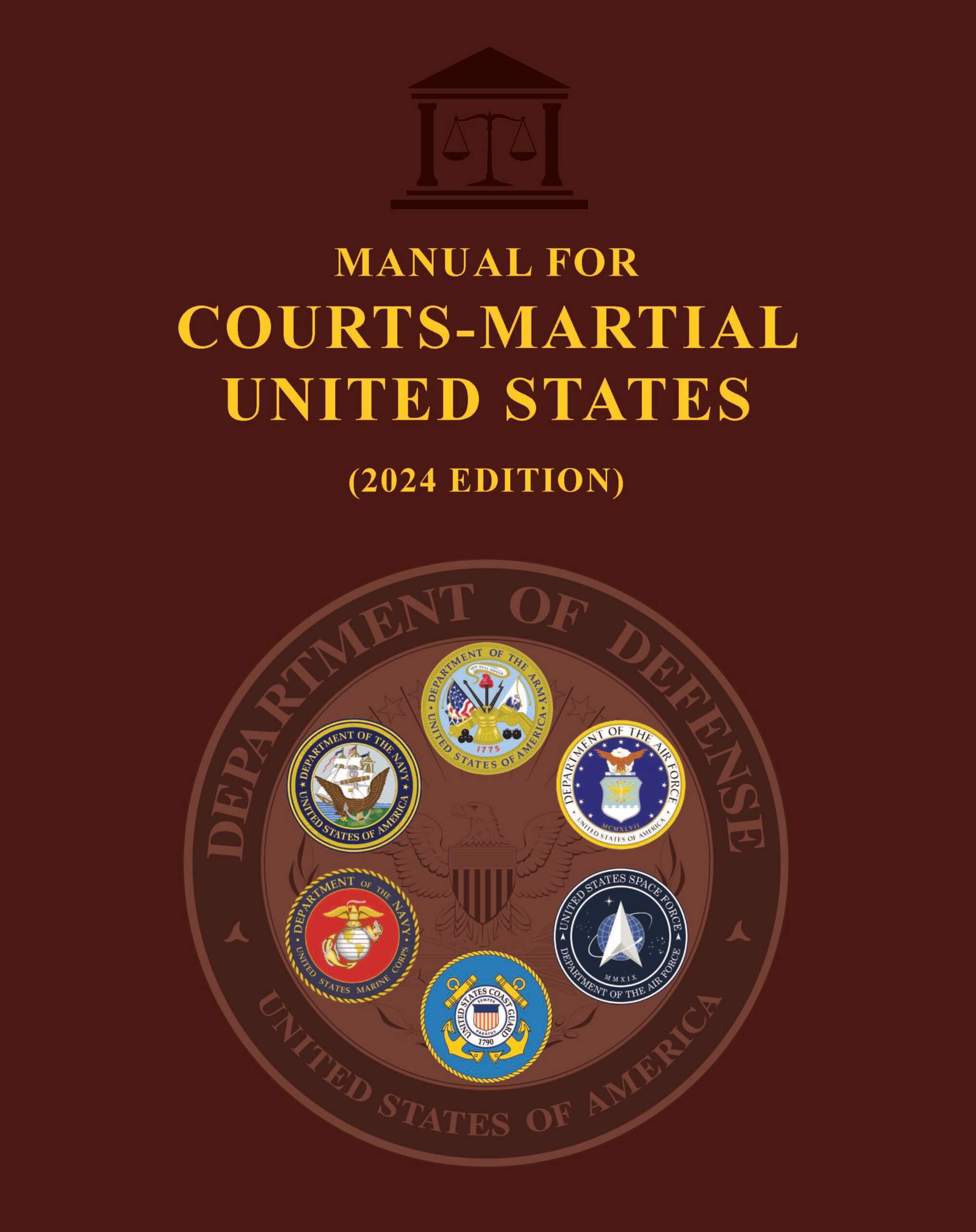 Cover of the Manual for Courts-Martial, United States (2024 edition)