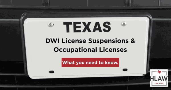 Texas DWI License Suspensions and Occupational Driver’s Licenses - What Texas drivers need to know about DWI license suspensions, ALR hearings, and obtaining an ODL after a DWI arrest.