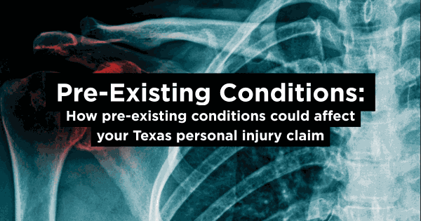 X-ray of shoulder and ribcage highlighting pre-existing conditions in Texas personal injury claims