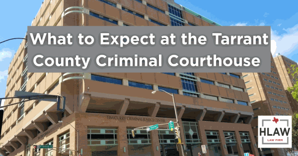 Inside a courtroom at the Tarrant County Criminal Courthouse, where routine criminal case settings like Initial Appearance and Pre-Trial Hearings take place
