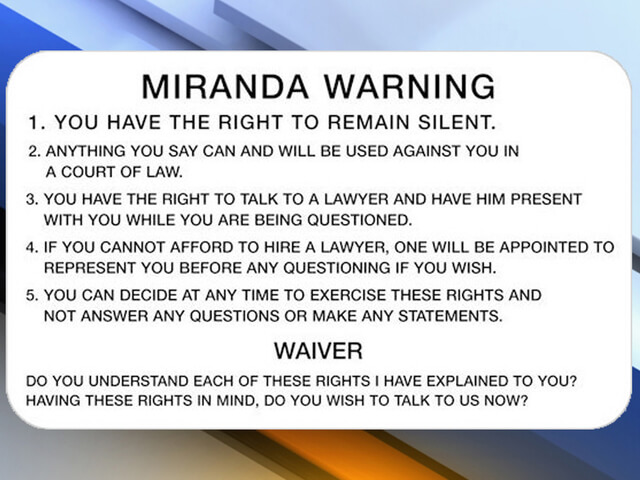 Texas Defense Attorneys Miranda Warning