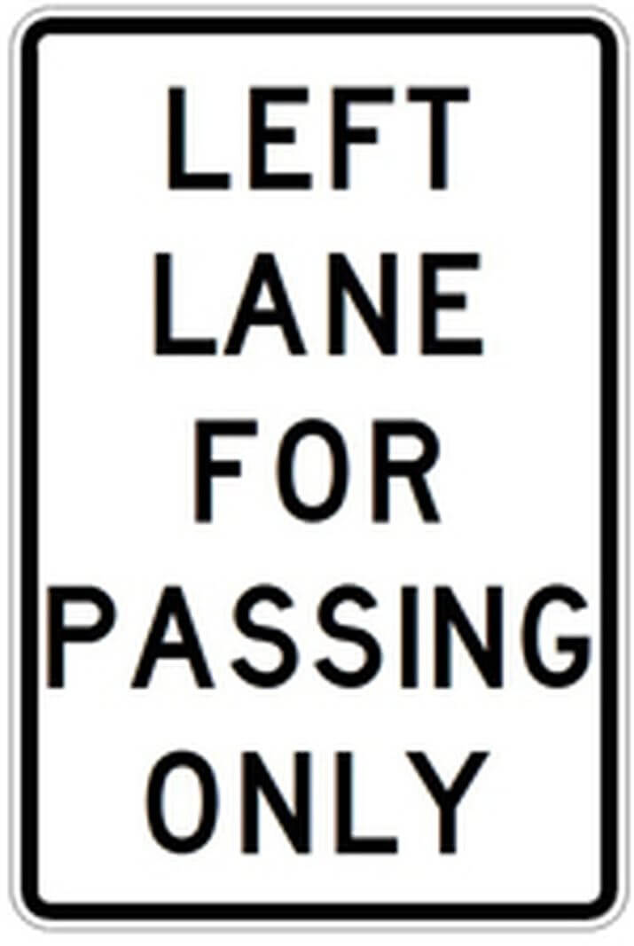 Passing in Left Lane in Texas