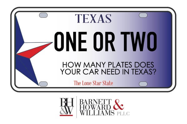 Texas front license plate law