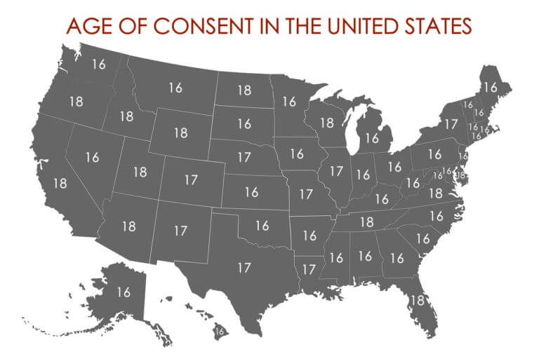 What is the Age of Consent in All 50 States? Legal Age of Consent Map