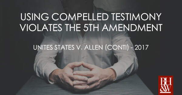 Compelled Testimony Conti Allen