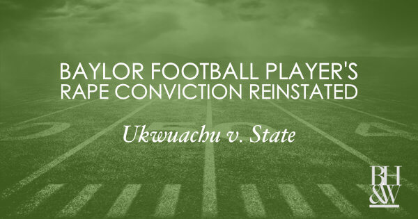 Baylor Football Ukwuachu Sexual Assault