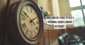 Close-up of a courthouse clock symbolizing the statute of limitations for personal injury lawsuits in Texas.