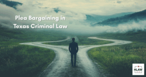 Man standing at a crossroads symbolizing decision-making in Texas criminal plea bargaining process.