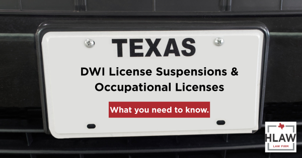 Texas DWI License Suspensions and Occupational Driver’s Licenses - What Texas drivers need to know about DWI license suspensions, ALR hearings, and obtaining an ODL after a DWI arrest.