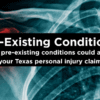 X-ray of shoulder and ribcage highlighting pre-existing conditions in Texas personal injury claims