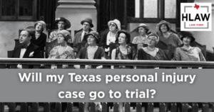 Vintage image of a jury, potentially in a Texas courtroom, illustrating the question 'Will my Texas personal injury case go to trial?' for a Fort Worth law firm blog.