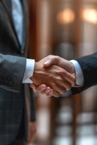 Image of a legal team or a handshake, symbolizing trust and advocacy from BHW Law Firm