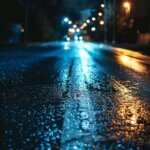 Uneven road surface and poor lighting conditions at night