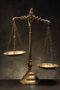 A visual representation of a legal scale with increasing weights on one side, symbolizing the escalating penalties for DWI offenses.