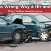 Texas wrong-way and hit-and-run crash aftermath—damaged vehicles at accident scene, highlighting legal challenges and victim rights