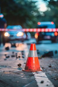 Image depicting an accident investigation scene, symbolizing common causes of wrongful death